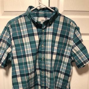 Sonoma Button Down Shirt Green Plaid